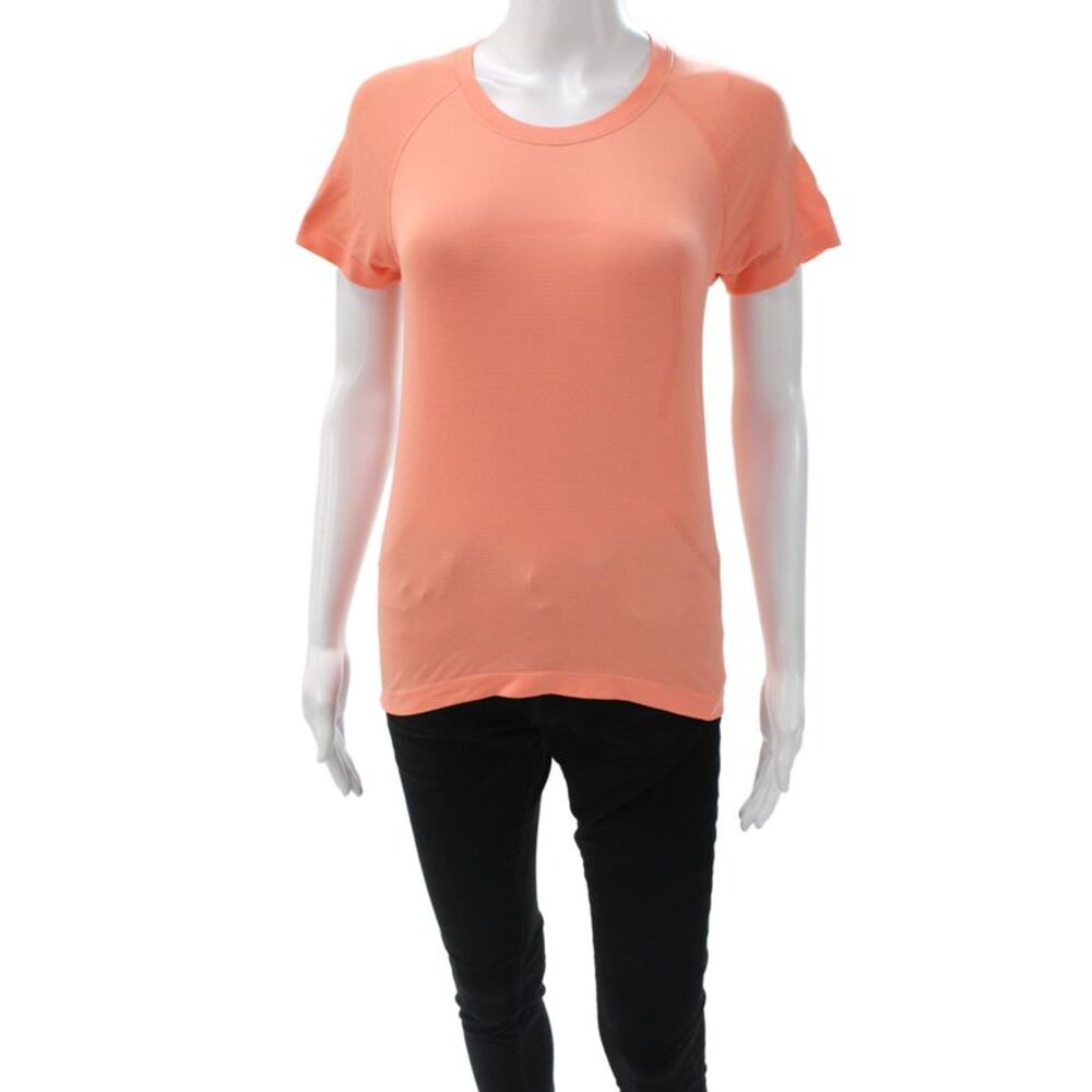 Lululemon Women Orange Basic Short Sleeve T-Shirt Size S